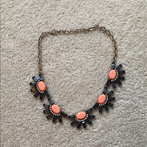 Pink and gold Bib necklace
